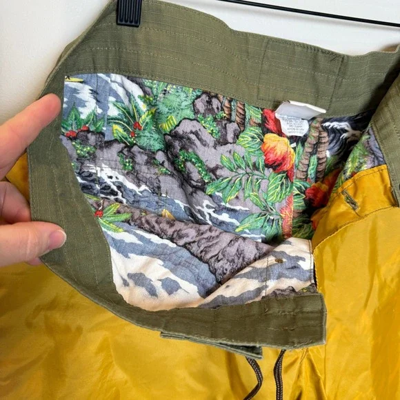 VTG Birdwell Beach Britches Mens 36 Yellow Board Shorts Swim Trunks California